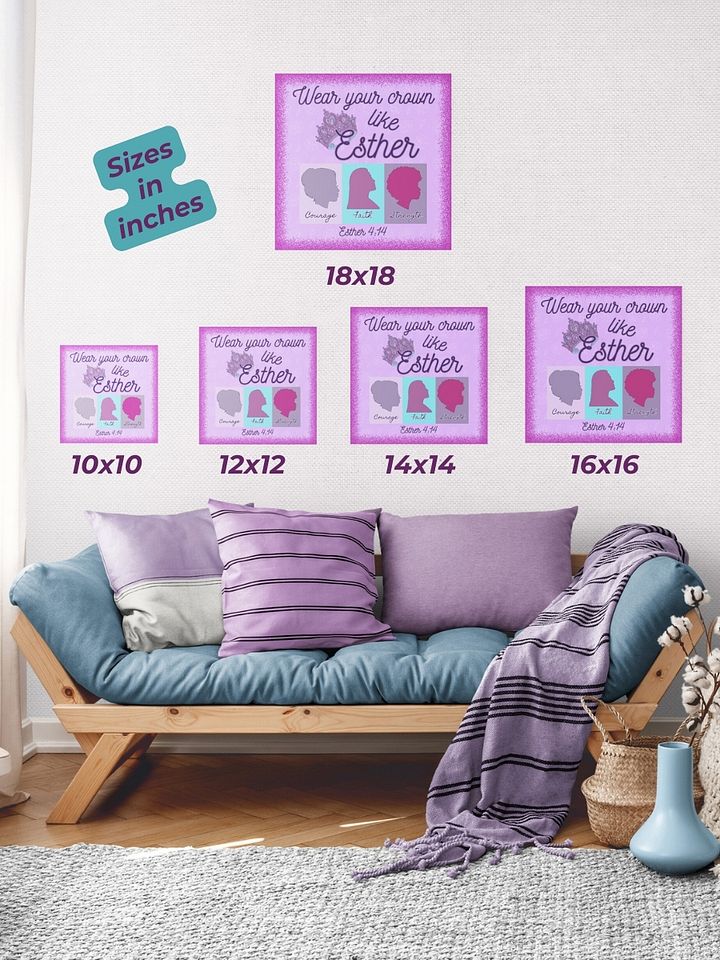 Wear Your Crown Like Esther Inspirational Purim Poster product image (2)