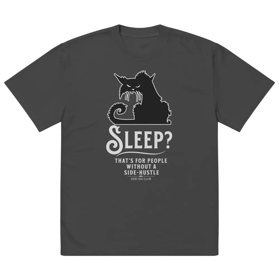 Sleepless Grind: Hustler Cat Oversized Tee product image (5)
