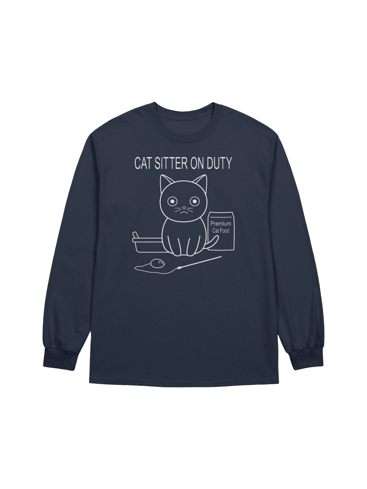 Cat Sitter on Duty - Unisex Adult Long Sleeve T-shirt product image (9)