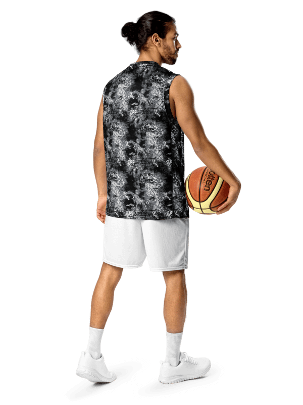 Black and White Graffiti | Recycled Unisex Basketball Jersey product image (3)
