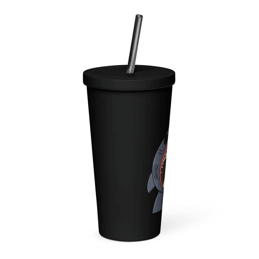 Insulated Tumbler with a Straw - Shark product image (4)