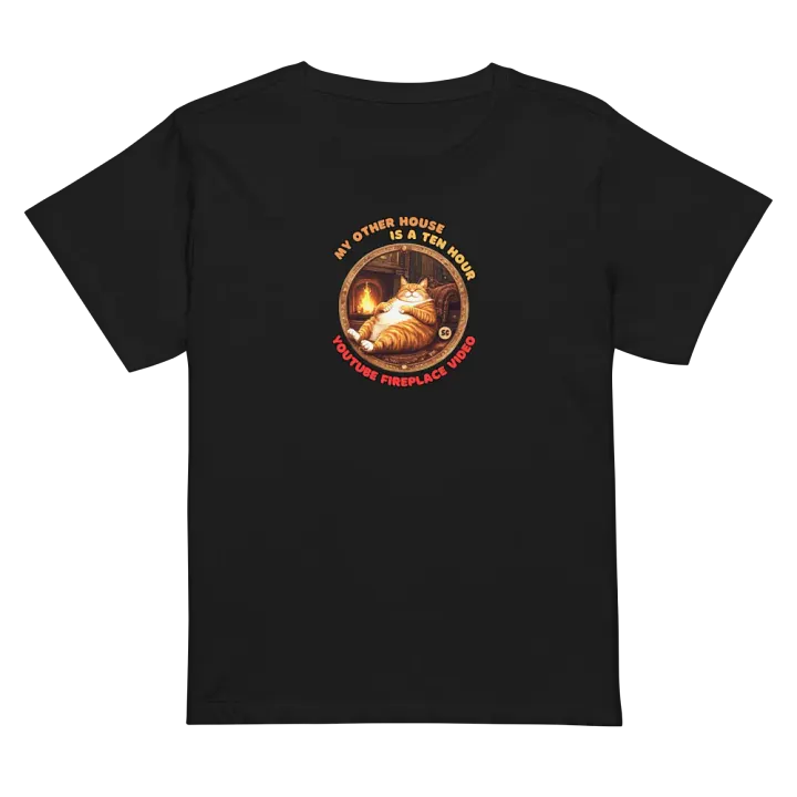Cozy Cat - My Other House is a Ten Hour YouTube Fireplace Video | High Waisted Tee product image (1)