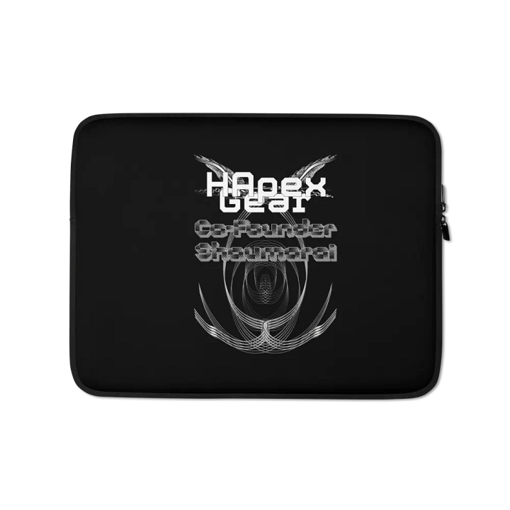 Laptop Sleeve - Black - Co Founder Shaumarai - White HApex Gear White Logo product image (1)