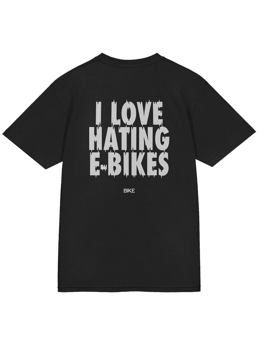 I Love Hating E-Bikes Shirt (White Logo) product image (4)