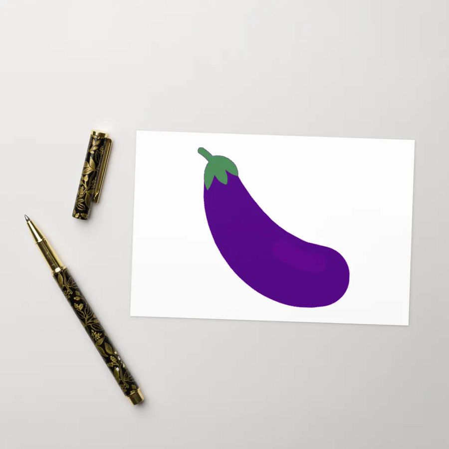 I Love Eggplant Greeting Card product image (10)