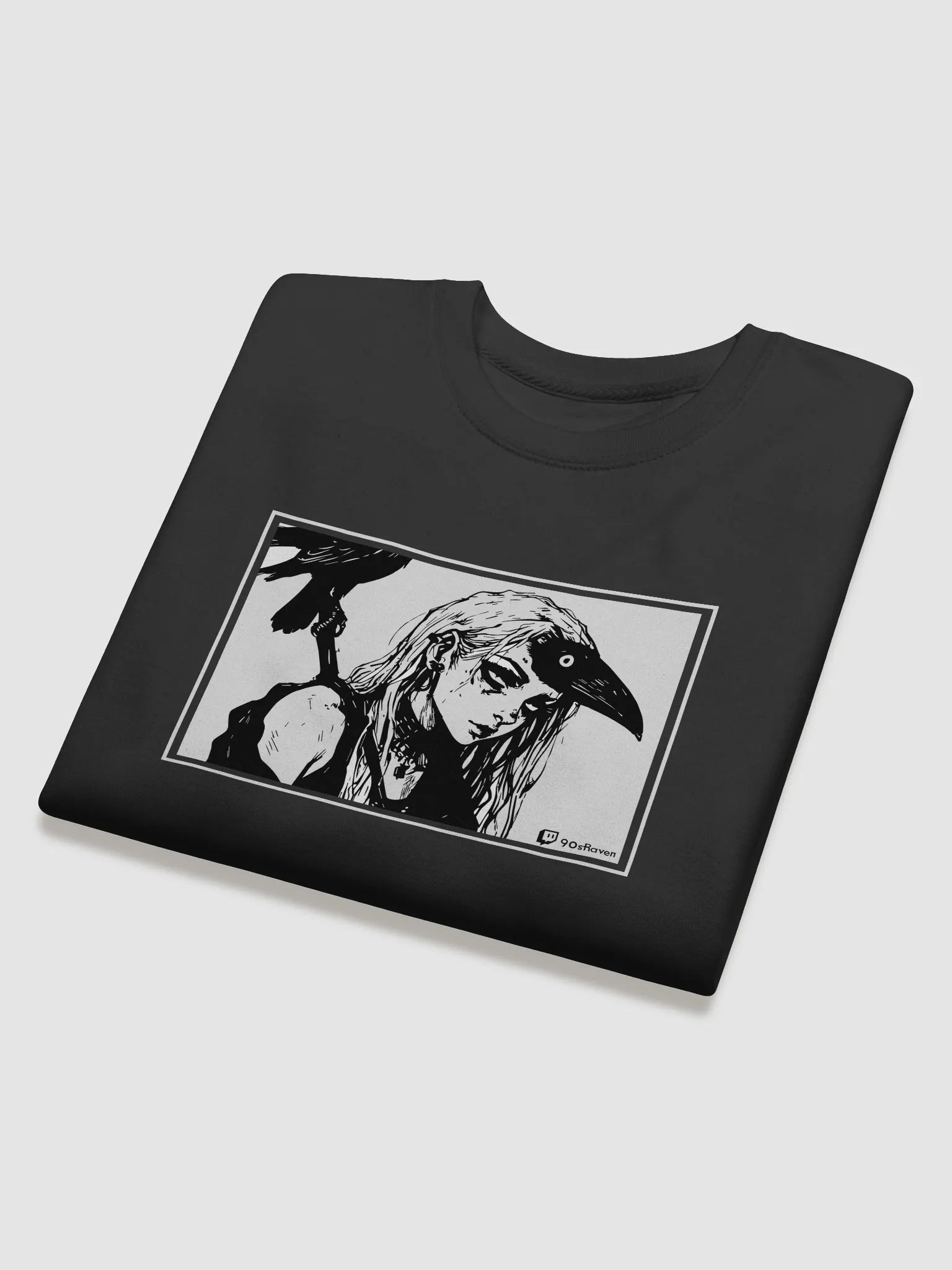 Black Raven Girl Sweatshirt product image (4)