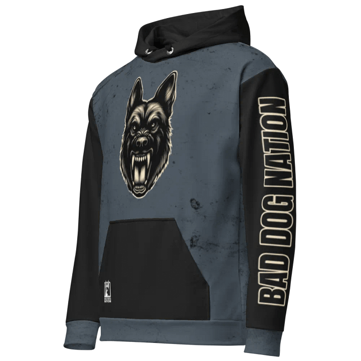 Run Your Dog, Not Your Mouth Blue - Adult All-Over Print Unisex Hoodie product image (2)