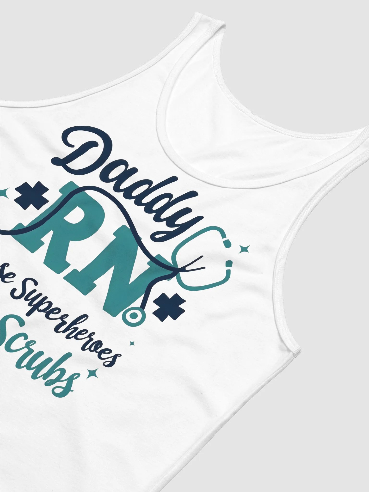 Daddy RN Because Superheroes Wear Scrubs Jersey Tank product image (23)