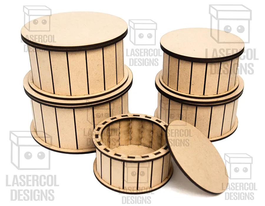 Boxes Set 7 (5 sizes) - Laser Cut Files product image (9)