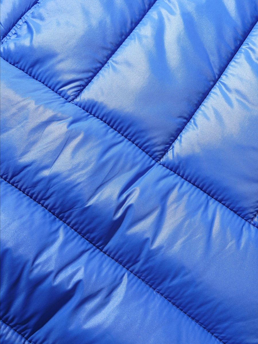Royal Blue Shiny Anorak Puffer Jacket product image (2)