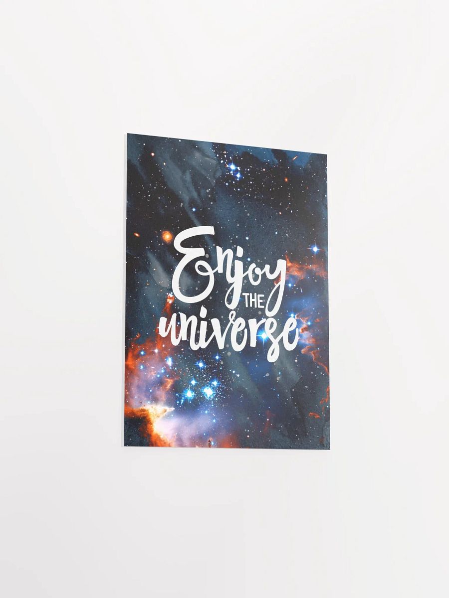 Enjoy the Universe [neon/synthwave/vaporwave/watercolor] — aesthetic watercolor poster, neon space poster, retrowave poster, motivation quotes product image (8)