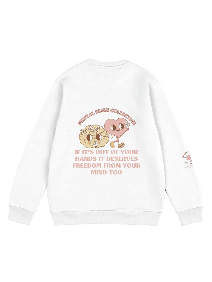 "Out of Hands, Out of Mind" Unisex Eco Sweatshirt – Let Go of What You Can’t Control product image (2)