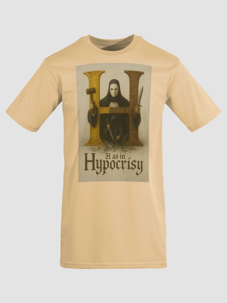H as in hypocrisy t-shirt product image (37)