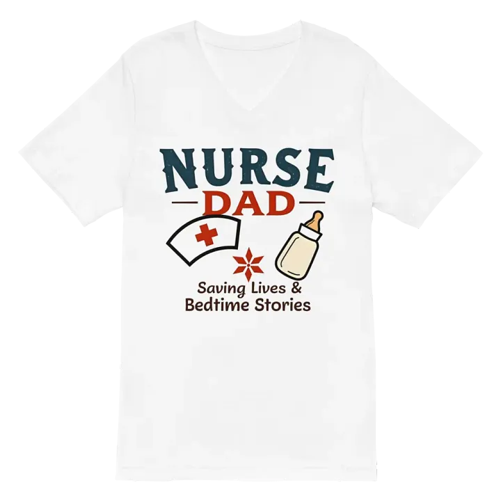 Nurse Dad Saving Lives & Bedtime Stories T-shirt product image (2)
