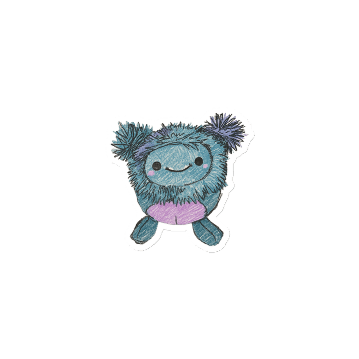 Cute Bigfoot Doodle Die-Cut Magnet product image (1)