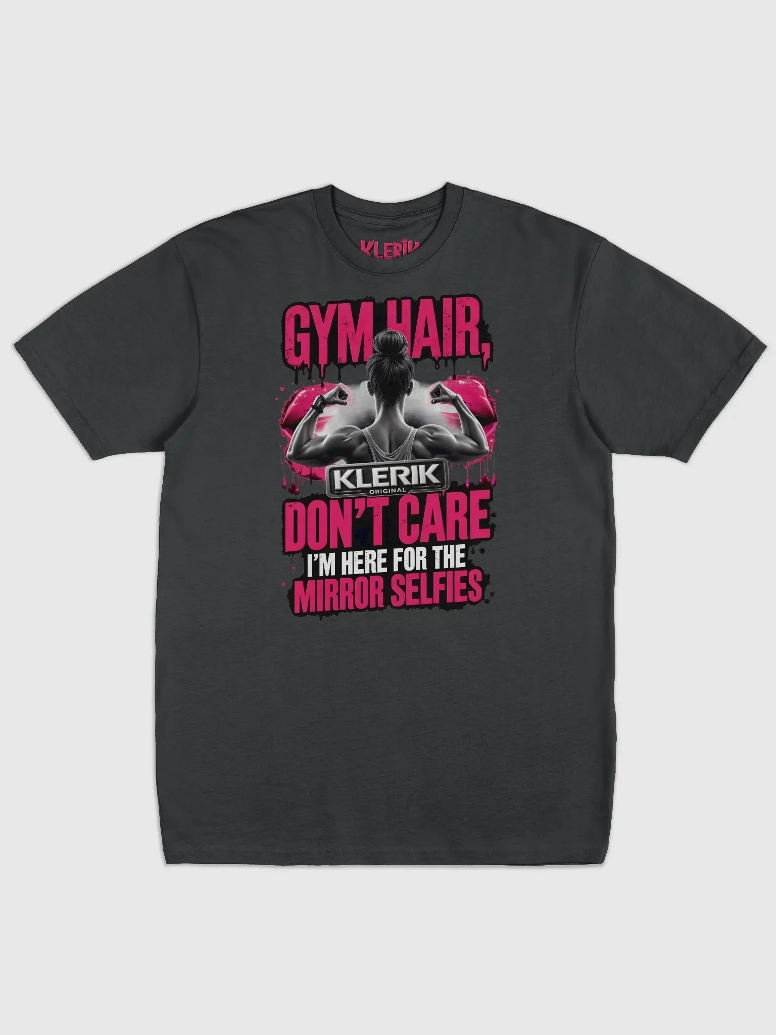 FOCUS Men's Premium Tee - GYM HAIR DON'T CARE I'M HERE FOR THE MIRROR SELFIES product image (50)