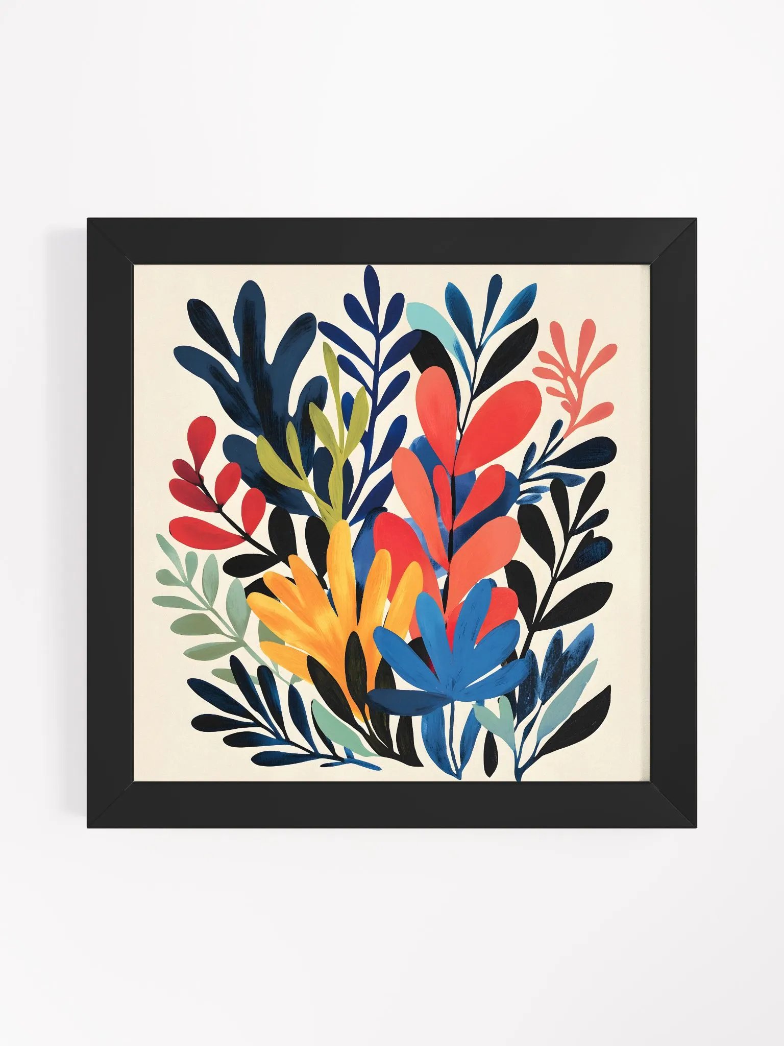 Vibrant Botanical Abstraction Framed Poster Art product image (1)