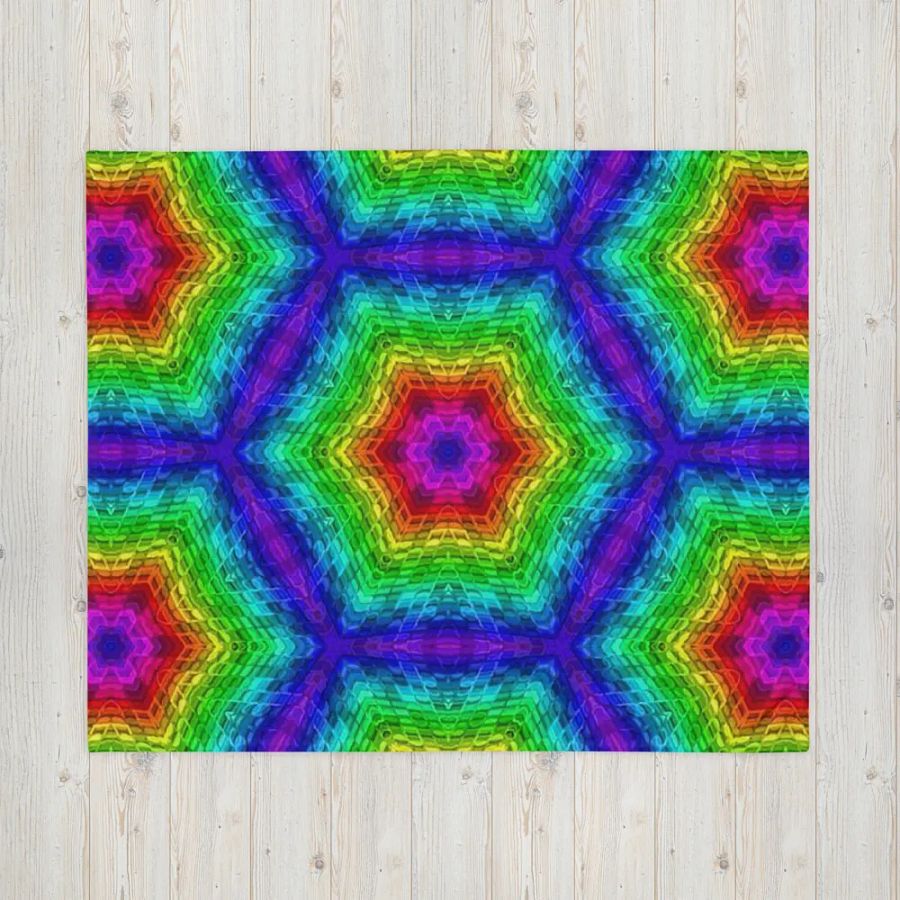 Colorful Hexagons Throw Blanket product image (16)
