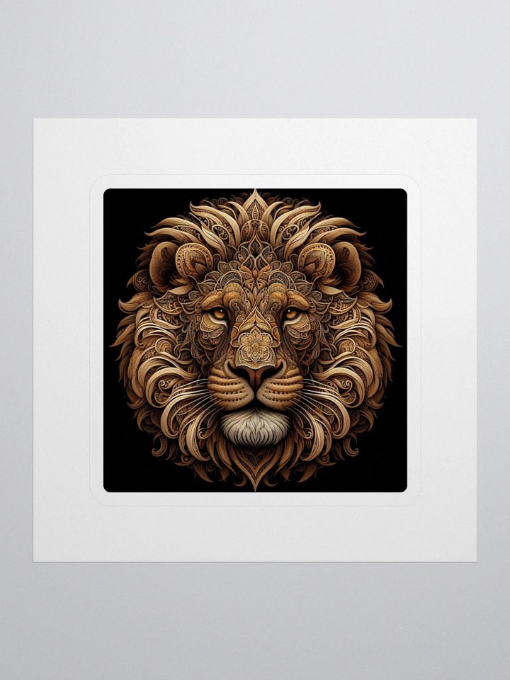Ornate Lion Kiss Cut Stickers product image (1)