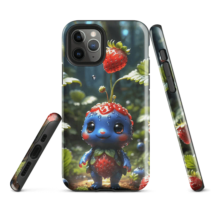 Berry Buddy iPhone Tough Case – Adorable Strawberry Creature Design product image (2)