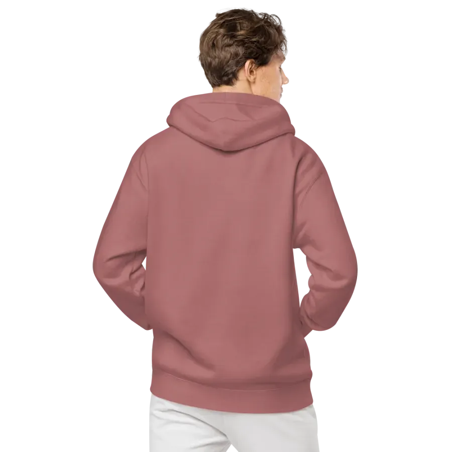HEADPHONES ON (maroon bubble design 2) embroidered pigment hoodie product image (4)