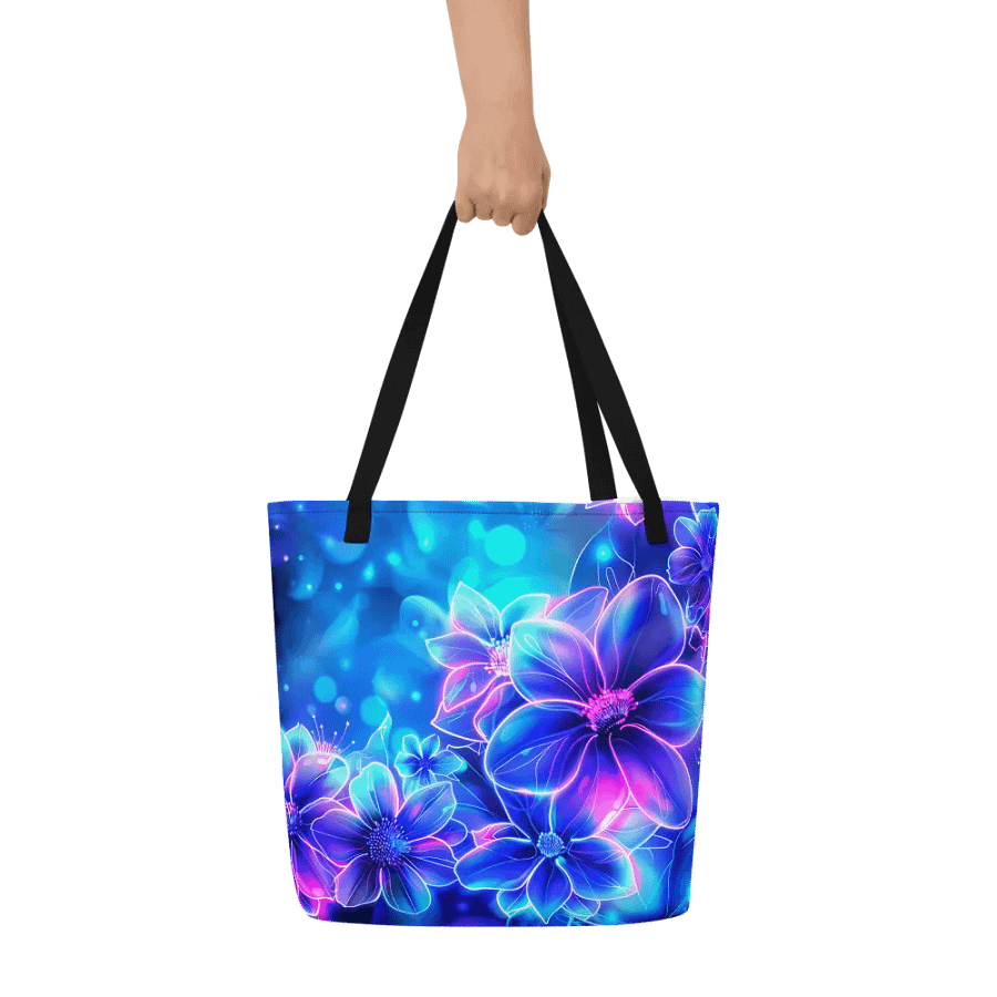 Blue Floral Tote Bag product image (9)