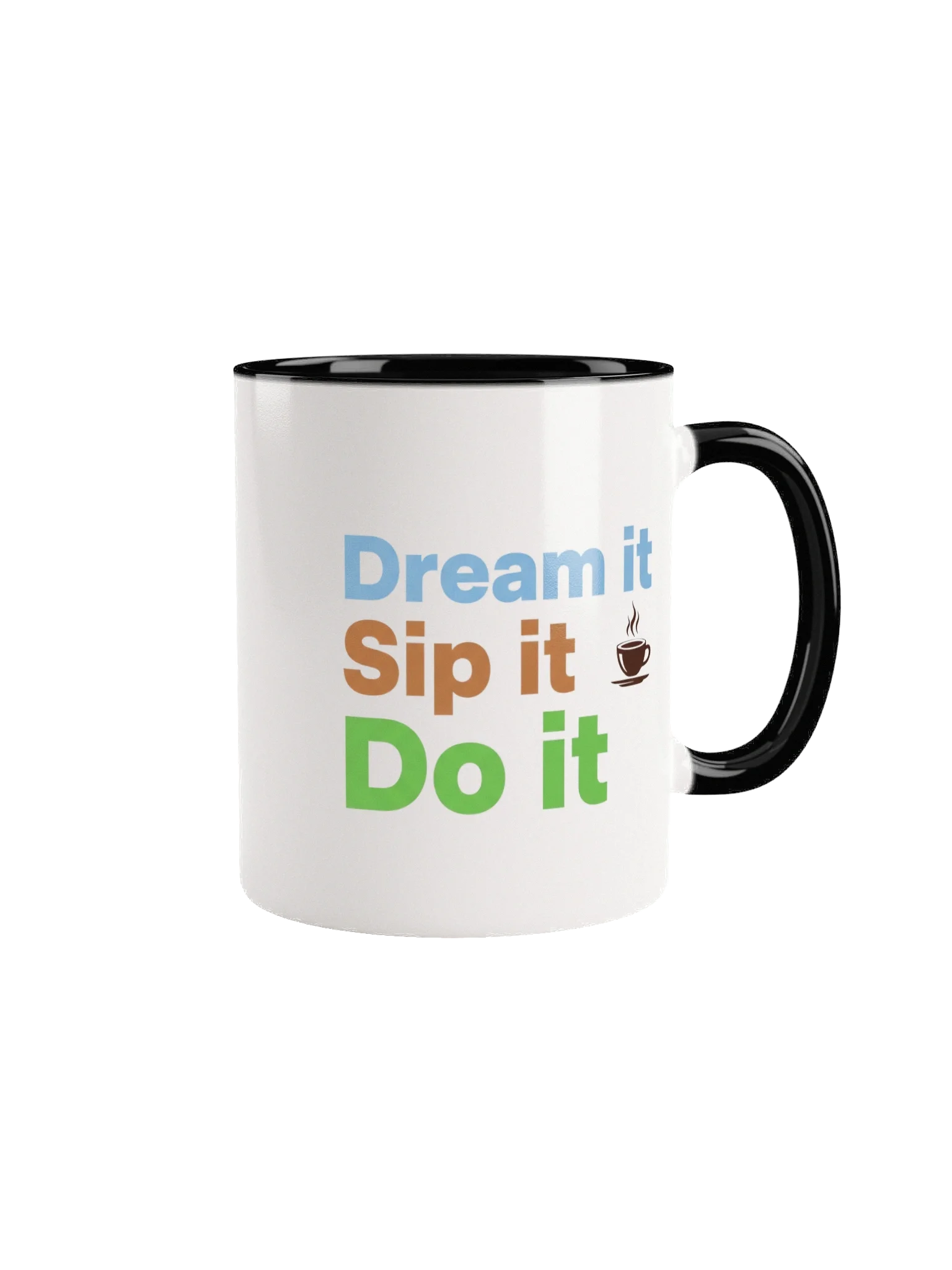 Dream it. Sip it. Do it. Motivational Coffee Mug – Inspirational Quote Ceramic Cup for Daily Success product image (1)