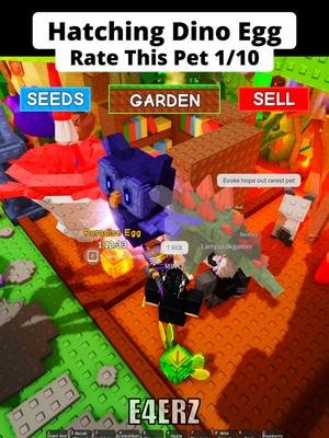 Grow a Garden Rarest Dino Egg Luck #growagarden #roblox #fyp