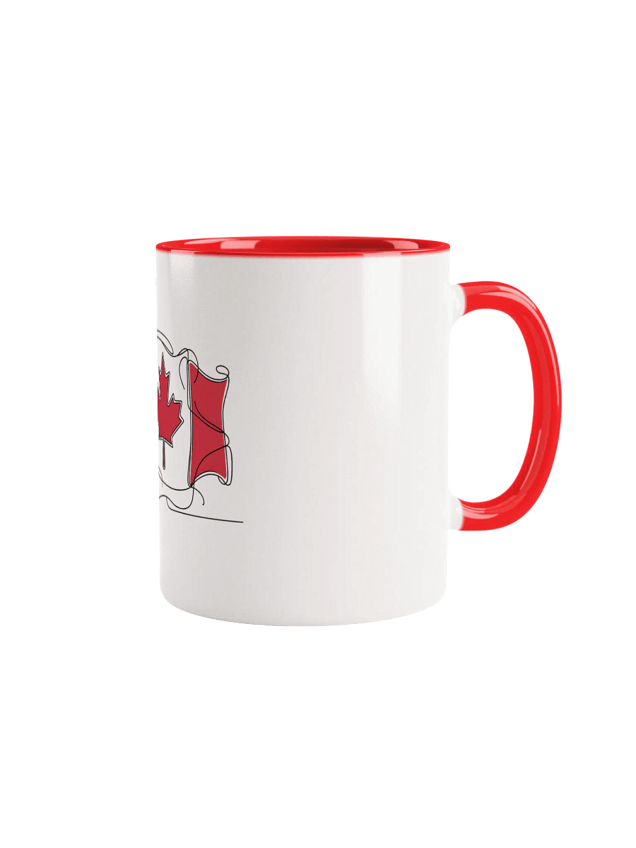 Canadian Flag Line Art Design Ceramic Mug product image (1)