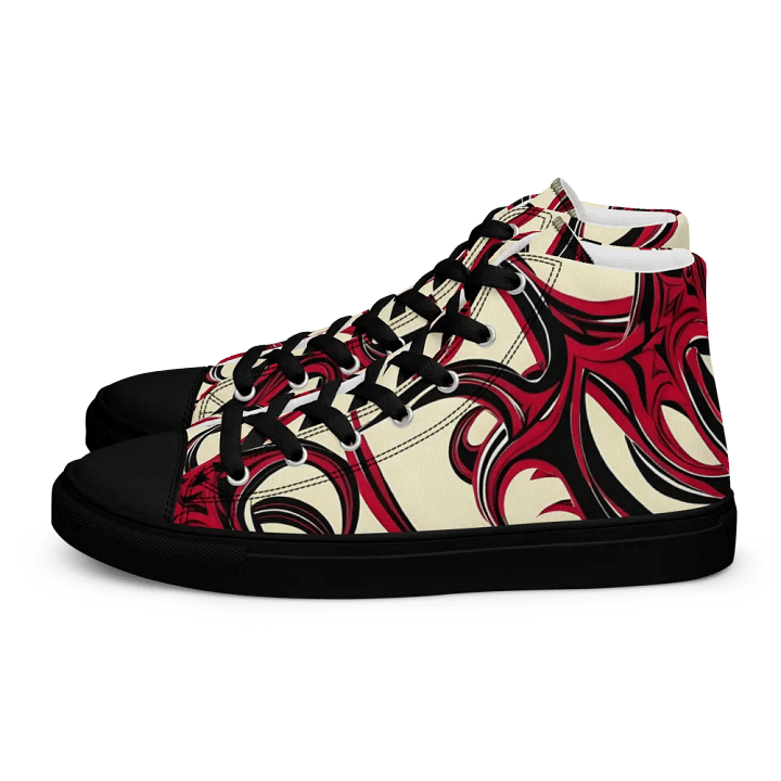 Women's Crimson Barbwire Painted High Tops product image (2)