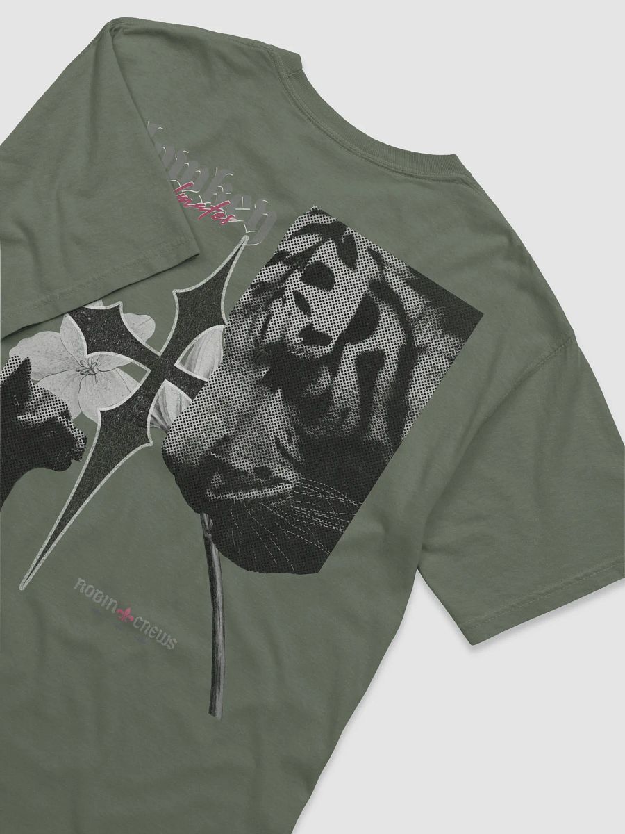 Cat Tiger Face Off T Shirt Black Halftone product image (99)