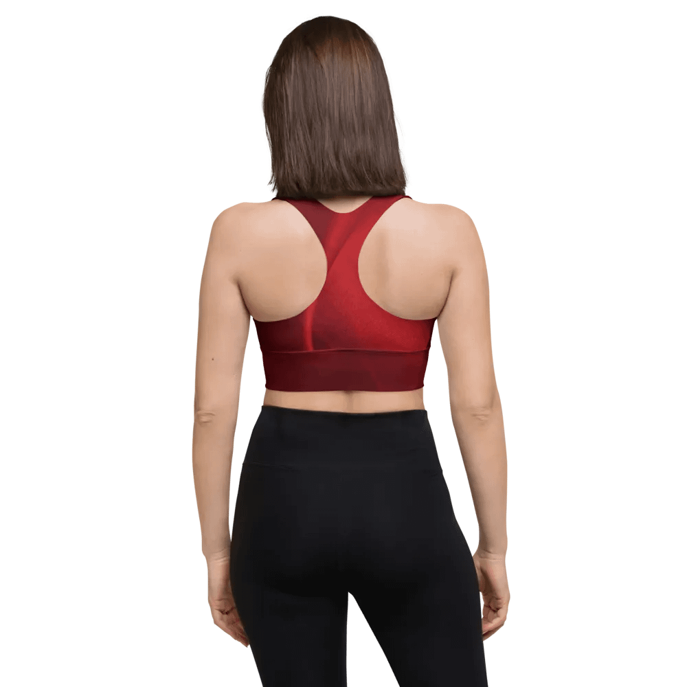 Radiant Red Longline Sports Bra product image (6)