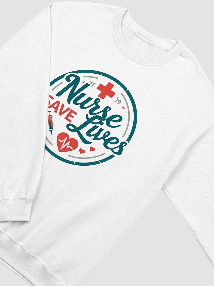 Nurse Save Lives Badge Crewneck product image (9)