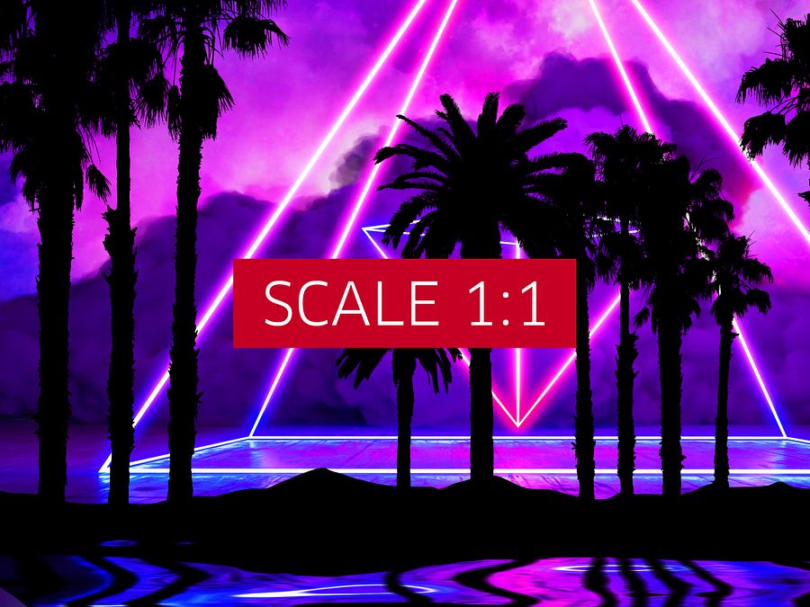 Neon palms landscape: Pyramid [synthwave/vaporwave/cyberpunk] — Aesthetic poster, retrowave poster, vaporwave poster, neon art, space poster product image (4)