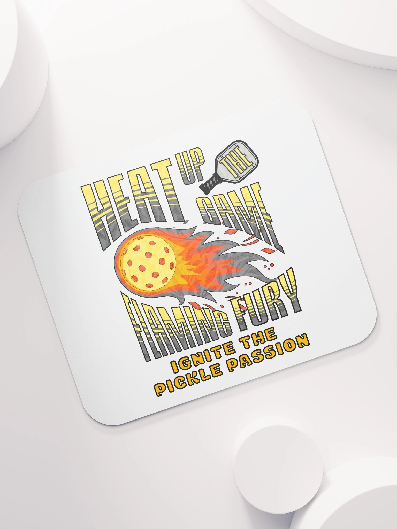 Heat Up The Game Flaming Fury Pickleball Passion Mouse Pad product image (7)