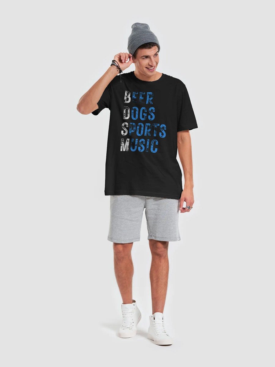 Beer Dogs Sports Music T-Shirt - Funny Blue BDSM Gift Tee product image (37)