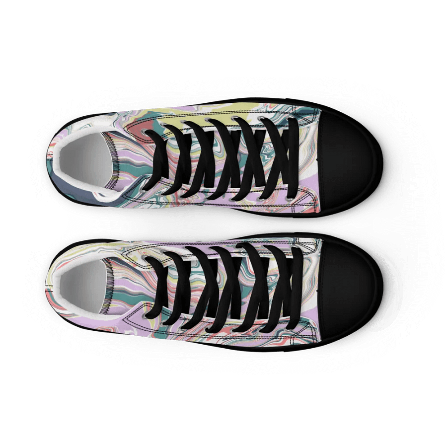 Marbled Dreams High Top Canvas Shoes product image (9)