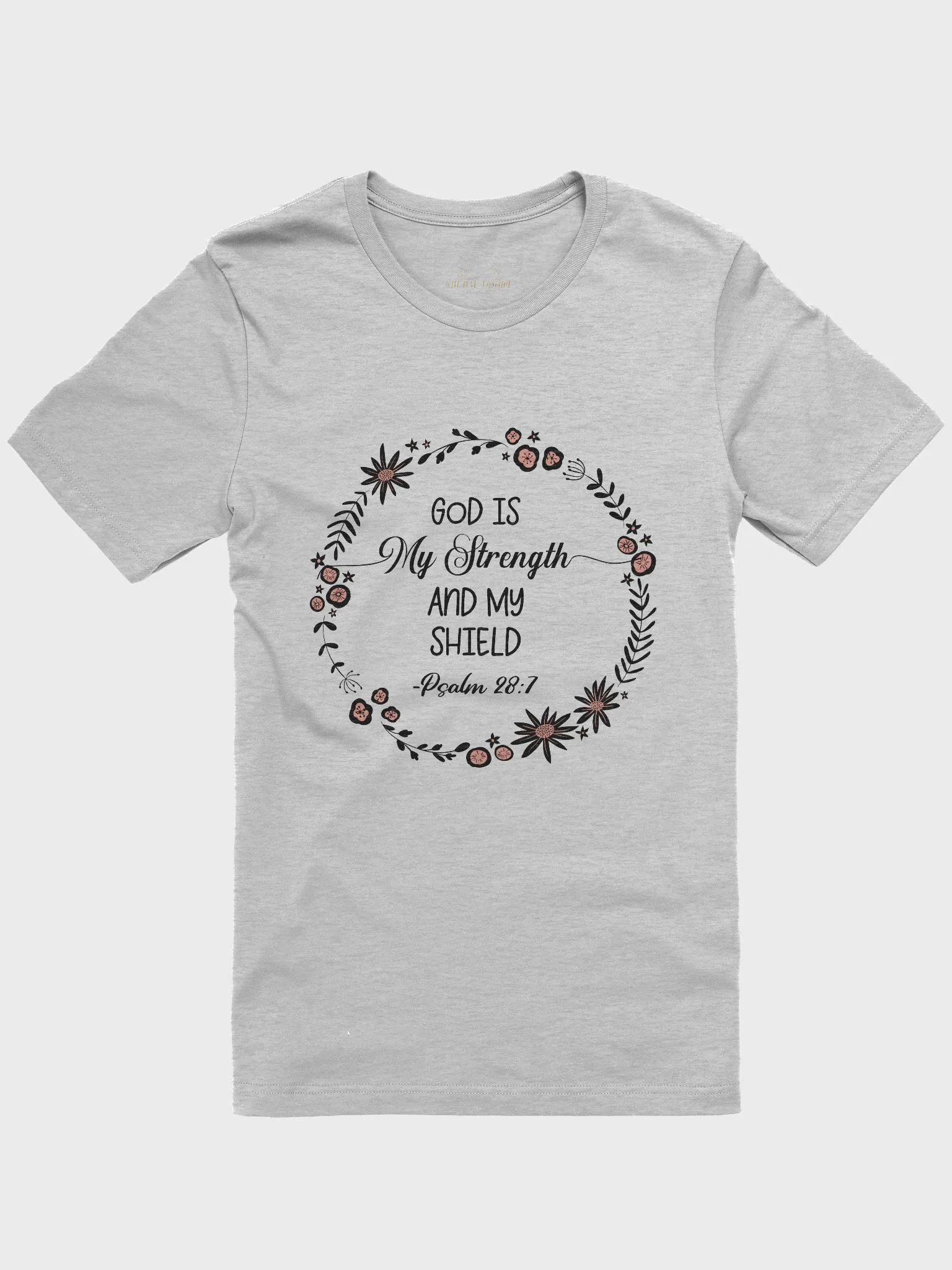 GOD IS MY STRENGTH AND MY SHIELD T-SHIRT & DAILY DEVOTIONAL JOURNAL BUNDLE product image (1)