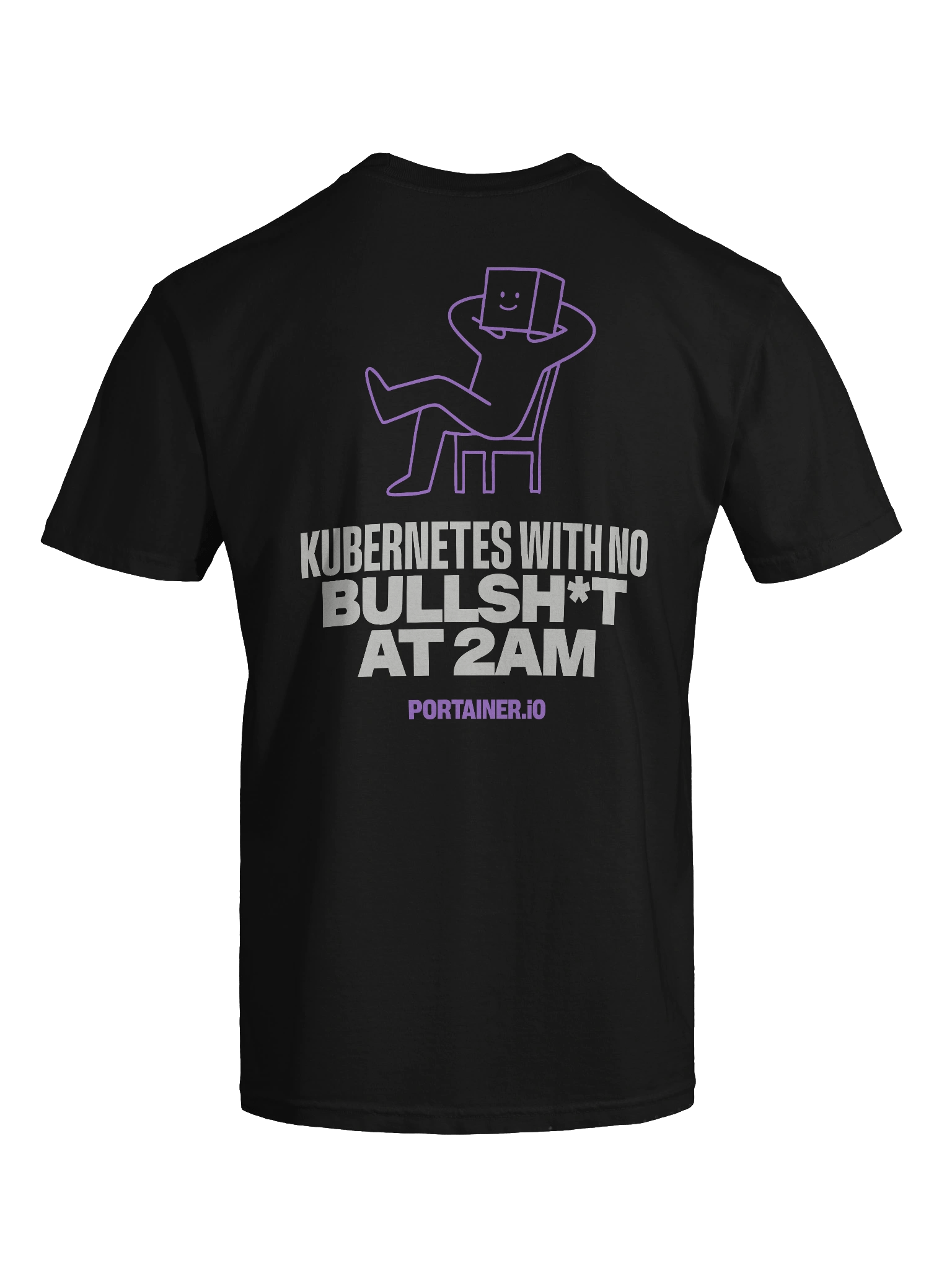 Portainer Tshirt - Kube with no BS - Black product image (9)