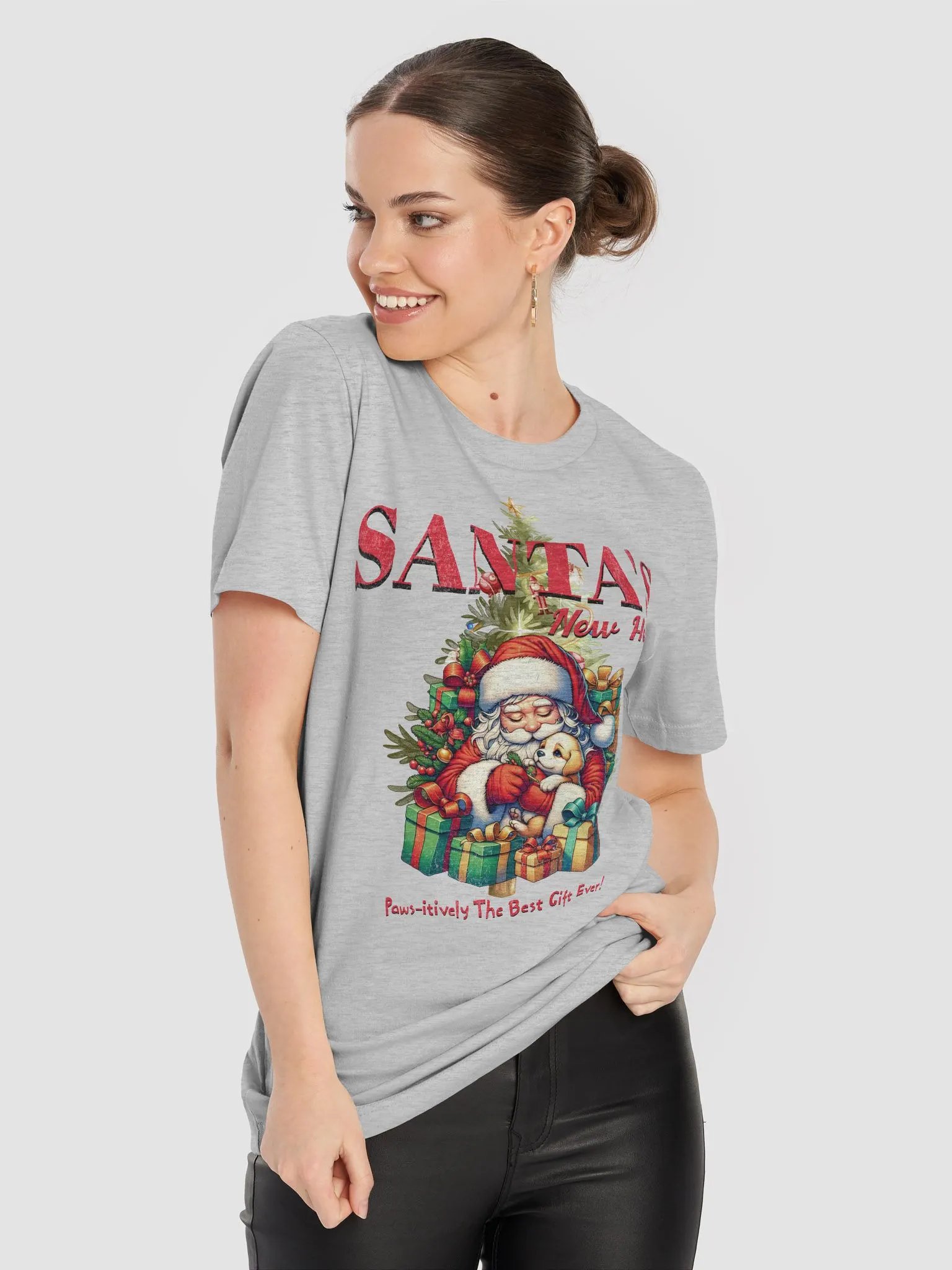 Santa's New Helper - Dog Lovers Christmas T-shirt product image (37)