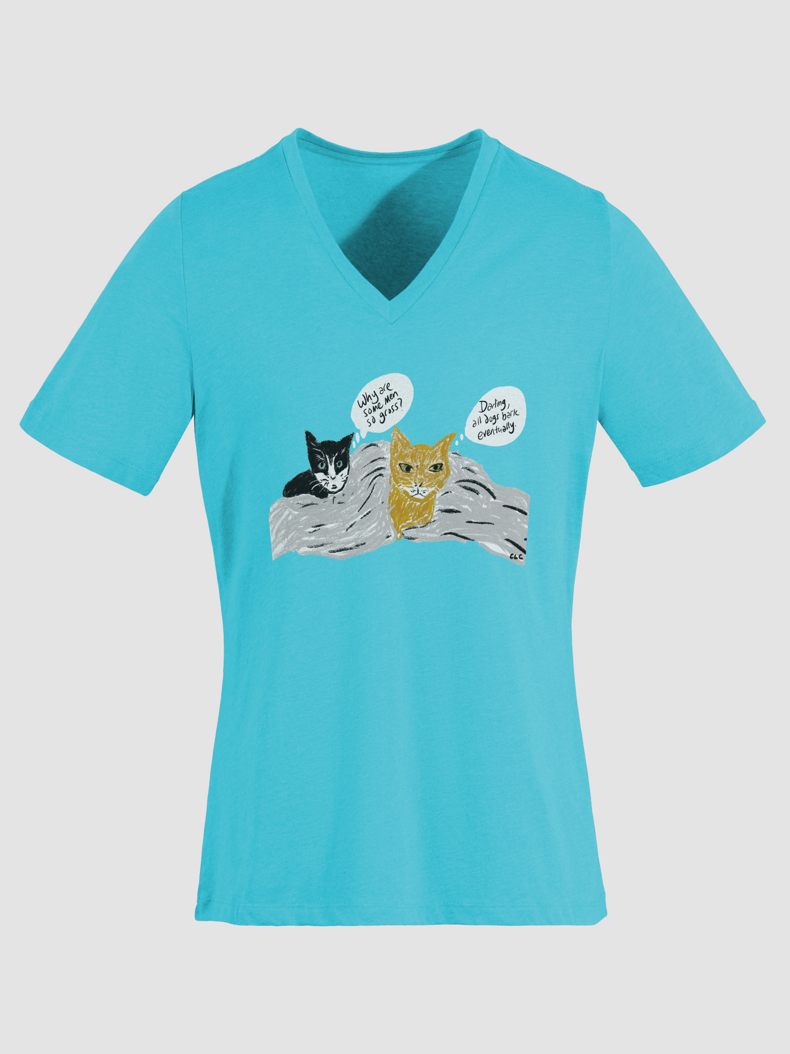 Kitties Thoughts on Men V-neck tee product image (41)