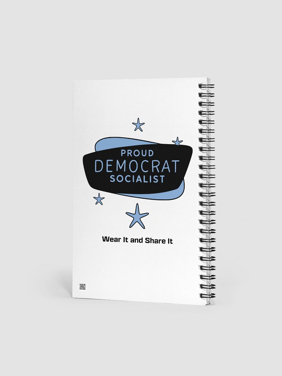 Proud Democrat Socialist spiral notebook - black & blue ink product image (2)