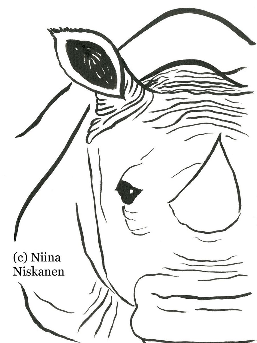 Face Of A Rhino Original Painting product image (1)