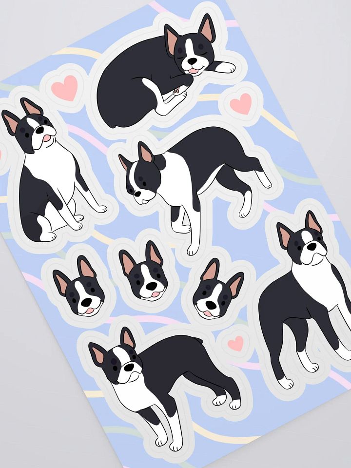 Boston Terrier Love Sticker Sheet product image (2)