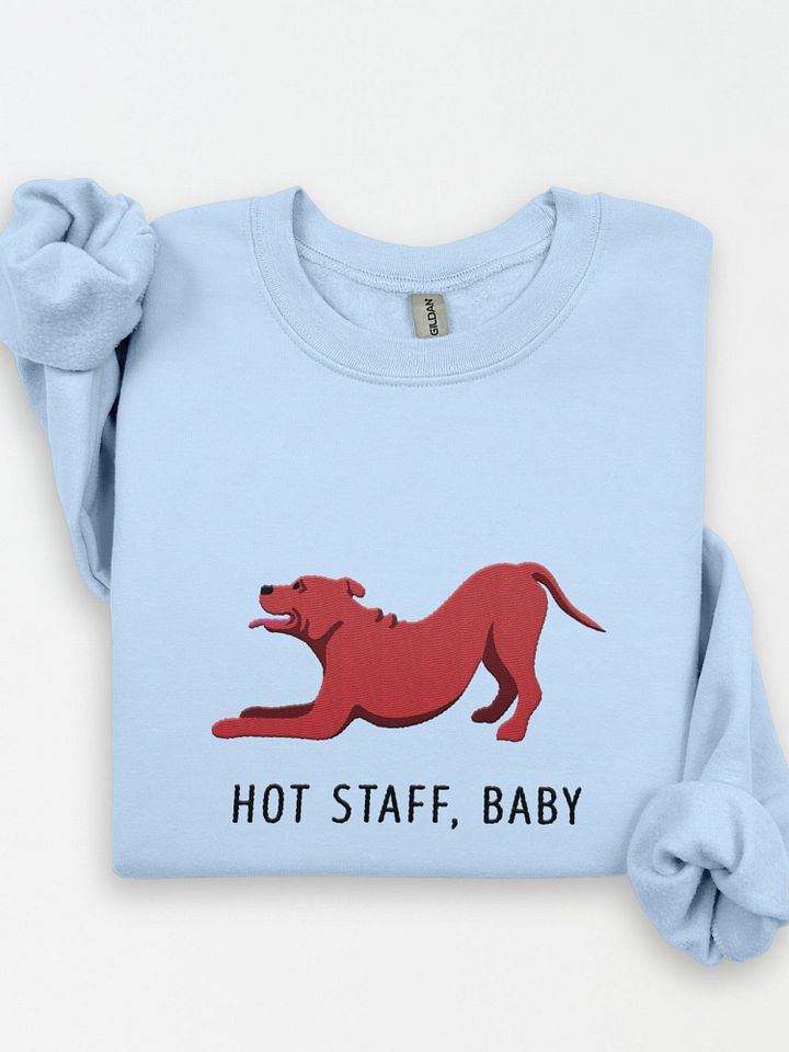 Hot Staff, Baby Sweatshirt (Embroidered) of a Staffordshire Terrier(Red) product image (1)