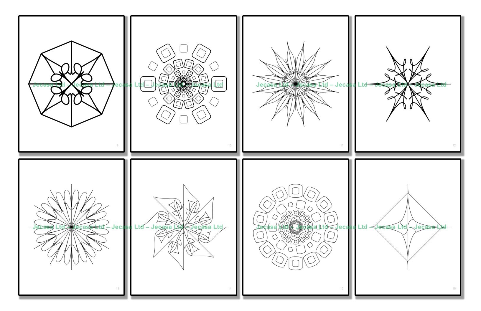 100 Geometric Mandala Coloring Pages | PDF | Digital File | Series GM2025 Vol. 5 product image (4)