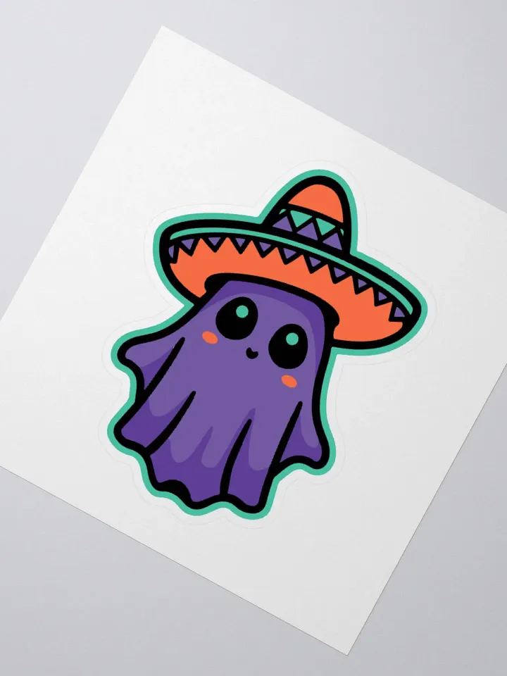 Purple Sombrero Ghost Sticker product image (2)