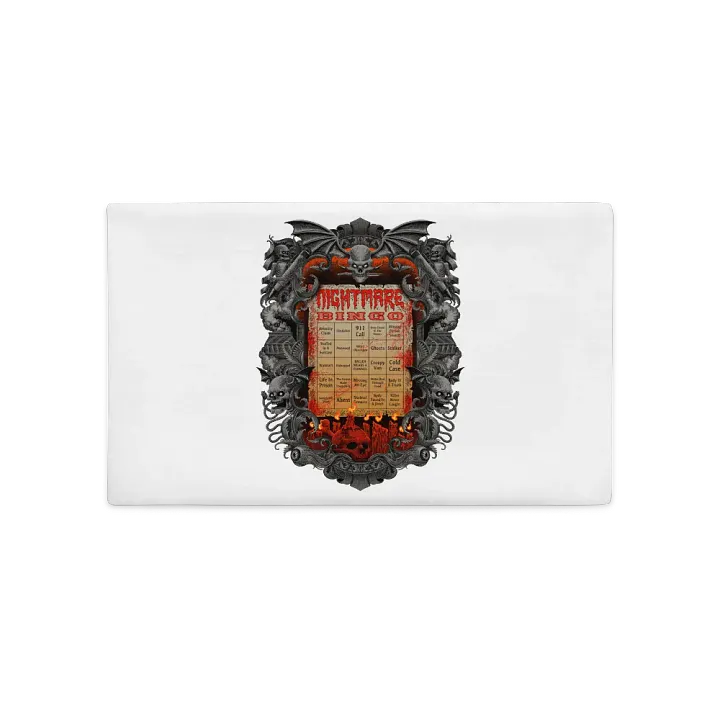 Nightmare Bingo Pillow Case White product image (2)