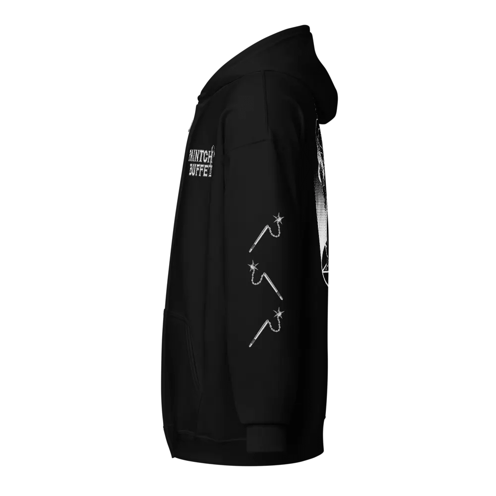 paintcultbuffet + kbthulu printed zip-up hoodie product image (32)
