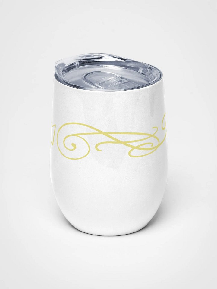 White-Gold Ornate Steel Cup product image (2)